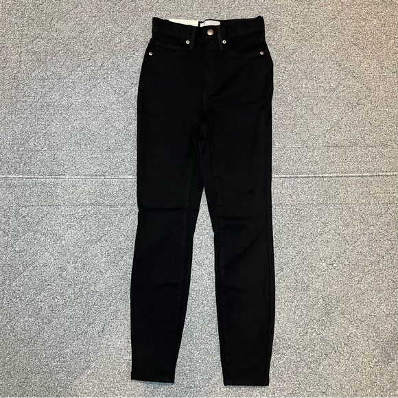 NWT Everlane The Way-High Skinny Crop Jeans Womens Size 25 Black Stretch - Picture 1 of 14
